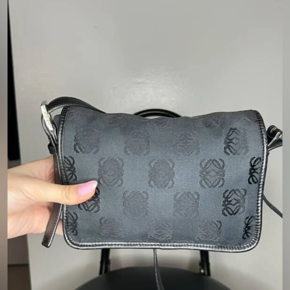 Loewe Anagram Jacquard Crossbody Bag in Black – Preloved